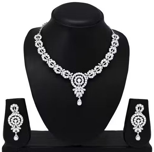 Necklace Set with Earrings for Women/Girls | Ideal for Party, Wedding and Festive Occasion